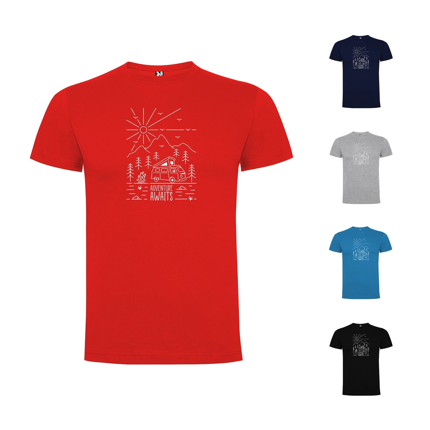 VW Camper Adventure Awaits Men`s T-shirt