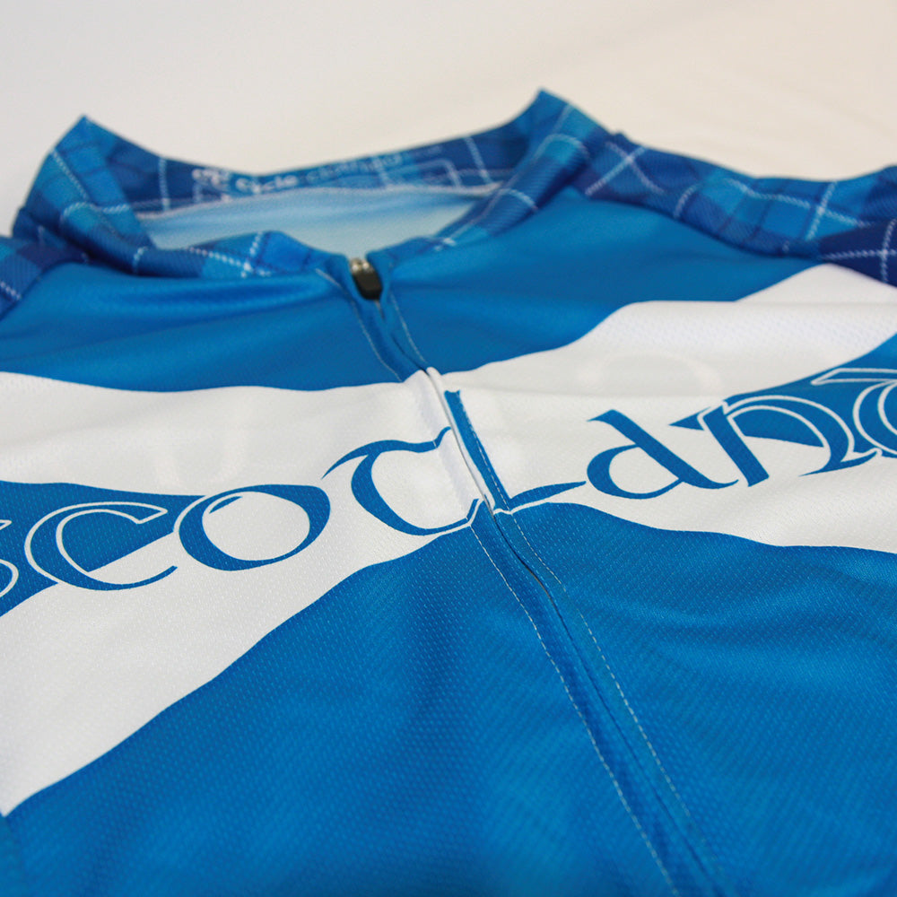 Scotland Ladies Short Sleeve Cycling Jersey (Blue)