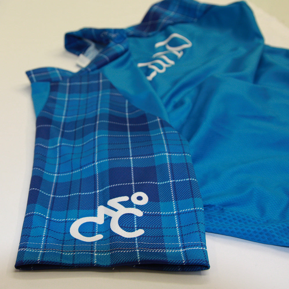Scotland Ladies Short Sleeve Cycling Jersey (Blue)